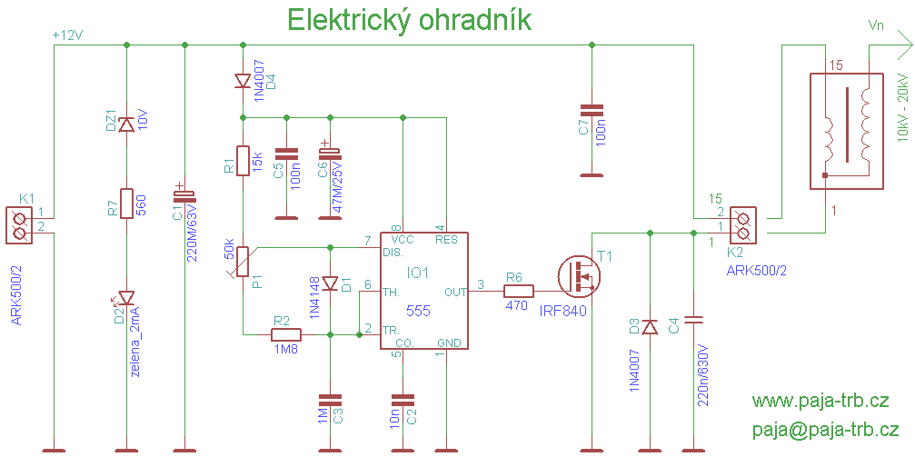 elektrick ohradnk - schma