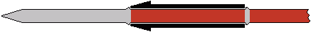 Podélně rozříznutá vložka s hrotem